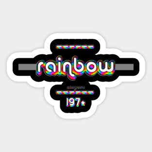 Rainbow 1970 ColorGroove Retro-Rainbow-Tube nostalgia (wf) Sticker